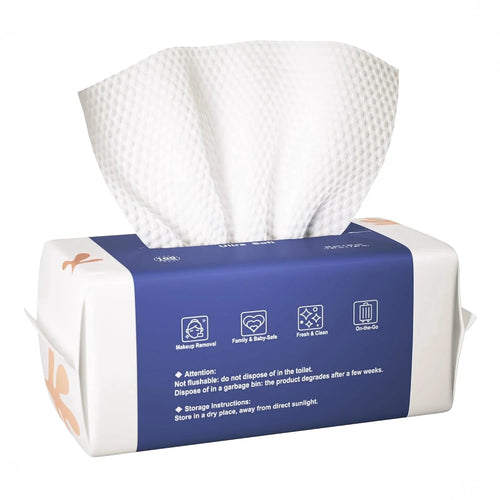 100Ct Dry Disposable Face Towels Cleansing Wipes for Face Sensitive Skin Washcloths 7.8" X 7.8"