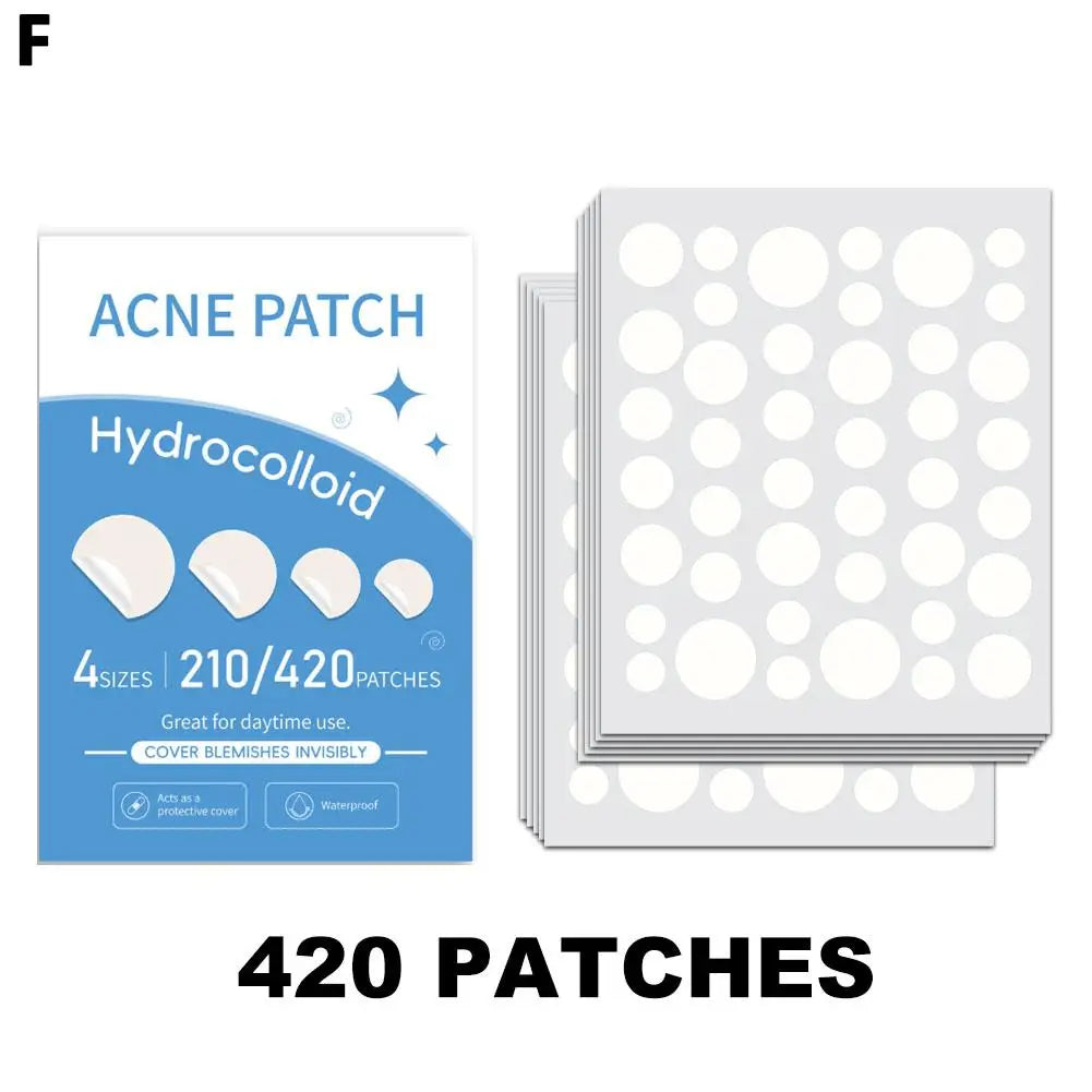 Mixed Sizes Hydrocolloid Pimple Patches Large Hydrocolloid Pimple Patches Invisible Acne Circle Stickers for Zits, Spots, Pimple